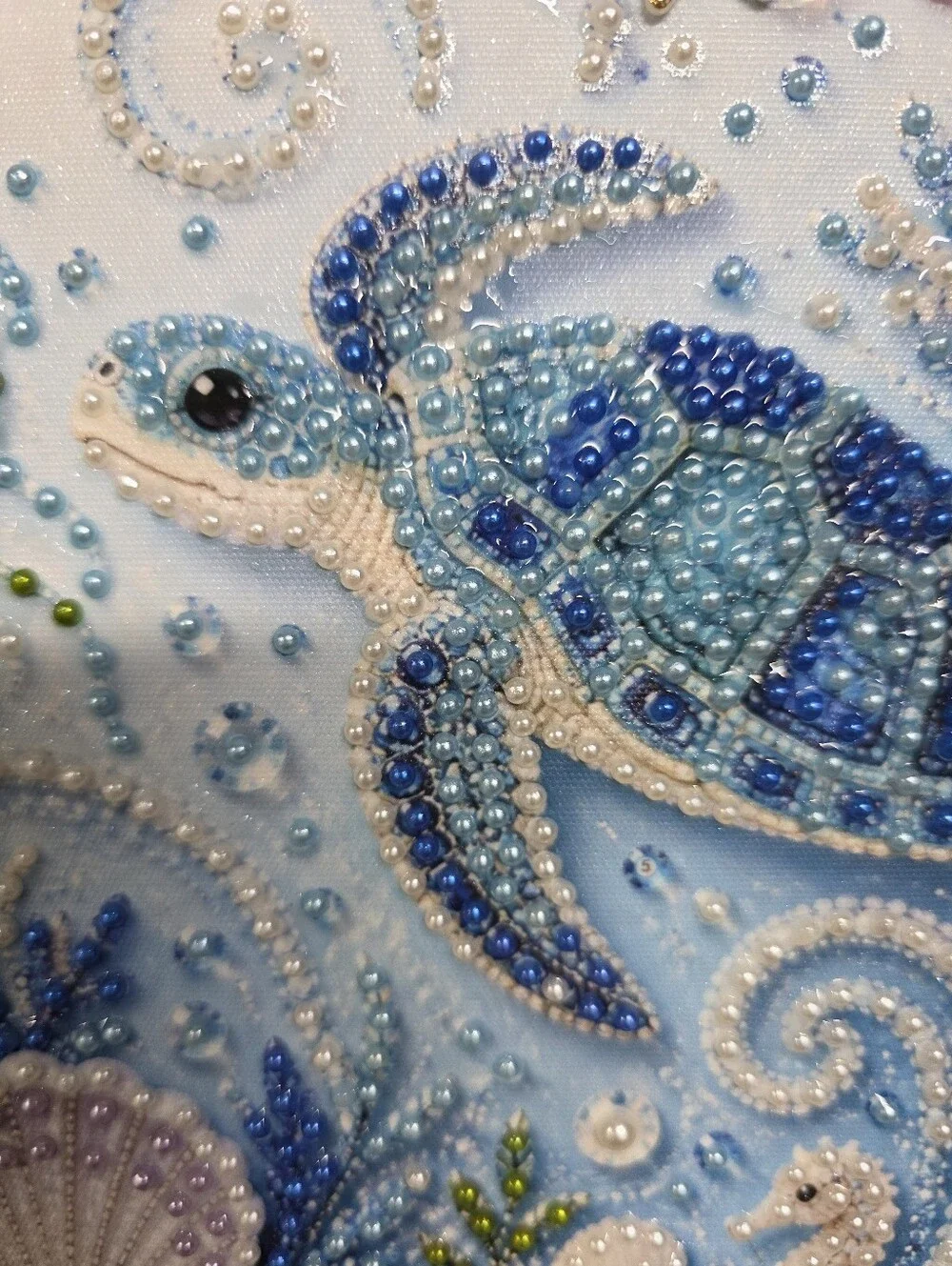 Sea Turtle Beaded Art